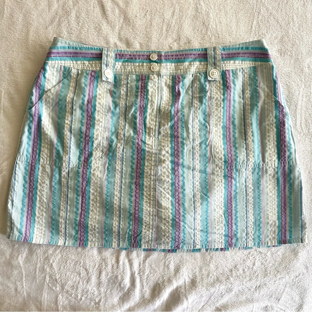 Vintage Y2K Blue Stripped Skort